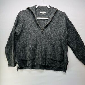 Madewell Dark Gray V-Neck Sweater